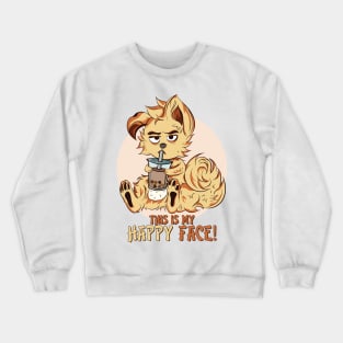 The Cutest Japanese Dog 3 - Bubble team Time - This is my Happy Face! Crewneck Sweatshirt